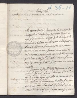 Oficio de José de Austria a Francisco de Saavedra, con noticias del estado del comercio en Veracruz