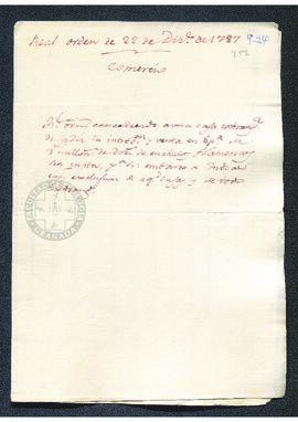 Real Orden de Antonio Valdés al intendente de Caracas, Francisco Saavedra, relativa a la instanci...