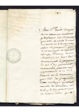 Carta de Francisco de Saavedra al marqués de la Colomilla, sobre asuntos de Real Hacienda