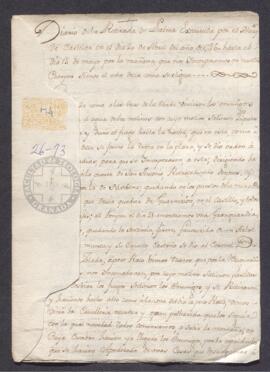 Diario anónimo de la retirada a Palma, ejecutada por el marqués de castelar el 20 abril de 1746