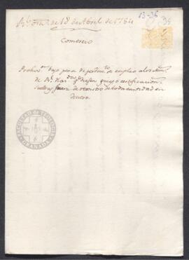 Real Orden de José de Gálvez al intendente de Caracas, Francisco de Saavedra, prohibiendo dar guí...