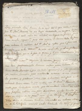 Carta de fray Juan Fernández a Francisco de Saavedra, resaltando la nobleza de los Armentos