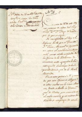Notificación del conde de Lerena a Diego Gallardo de la Real Orden de 18 de abril de 1795 por la ...