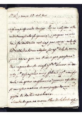 Cartas de Manuel María Rodrigo a Francisco de Saavedra comentando noticias de esa época