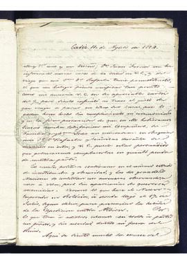 Carta de Miguel López a Francisco de Saavedra, comentando diversos asuntos políticos