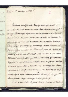 Carta de Bernardo de Gálvez a Francisco de Saavedra, relativas a operaciones bélicas en el Caribe