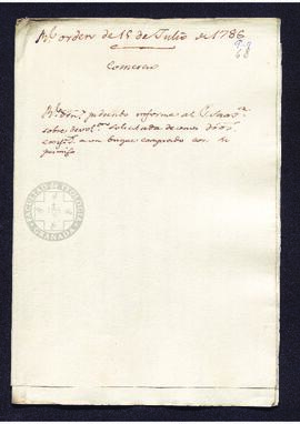 Real Orden de José de Gálvez al intendente de Caracas, Francisco Saavedra, solicitandole informac...