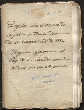 Expediente que recoge la documentación relativa al decomiso de una goleta en Caracas en 1784
