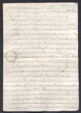 Carta de Bartolomé Benítez a Francisco de Saavedra, relativa a temas de comercio