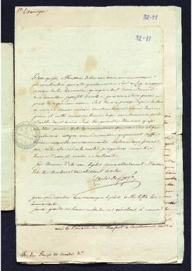Cartas del conde de Grasse a Francisco de Saavedra, detallando los planes de operaciones conjunta...