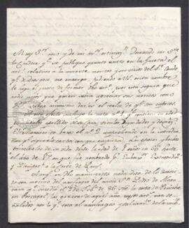 Carta de Andrés Celle a Francisco de Saavedra, en la que adjunta los datos boigráficos de Carlos ...