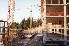 Obras para la construcción de la Residencia Universitaria Carlos V.