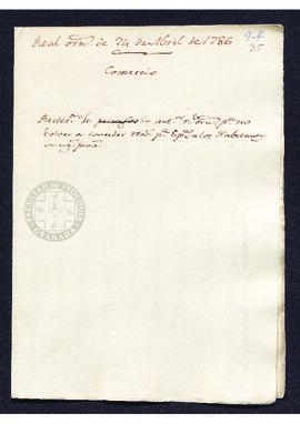 Real Orden de José de Gálvez al intendente de Caracas, Francisco Saavedra, prohibiendo la concesi...
