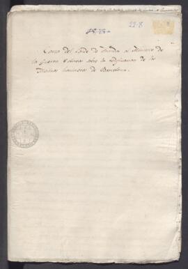 Cartas entre el conde de Aranda y el ministro de la Guerra, Sebastián de Eslava, sobre la reedifi...