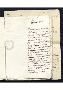 Notificación del conde de Montarco a Francisco de Saavedra de Real Orden por la que se pospone la...
