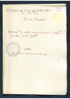 Real Orden de Antonio Valdés al intendente de Caracas, Francisco Saavedra, sobre el envío desde E...