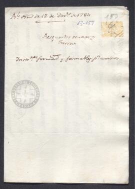 Real Orden de José de Gálvez al intendente de Caracas, Francisco de Saavedra, sobre las adiciones...