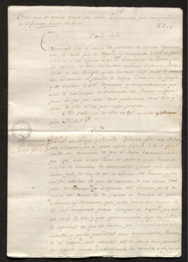 Cartas cruzadas entre Tomás González de Carvajal y Francisco de Saavedra, relativas a la creación...