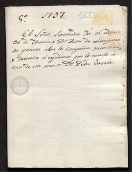 Informe de Francisco de Saavedra a Juan de Langara, advirtiendo de la crítica situación de la Rea...