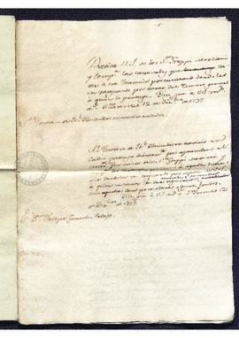 Real Orden, remitida al Tesorero de Real Hacienda de Cádiz, para que reciba de la Compañía de Gre...