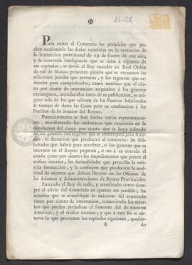 Real Orden por la que se deroga la Instrucción de 29 de enero de 1790, relativa al cobro de l cin...