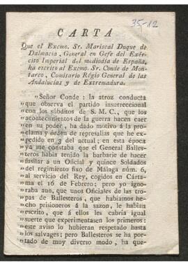 Documento propagandísticos franceses sobre la Guerra de la Independencia y la inutilidad de la re...