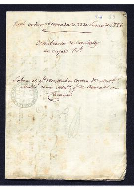 Real Orden de José de Gálvez al intendente de Caracas, Francisco Saavedra, informando del descubr...