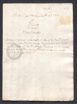 Real Orden de José de Gálvez al intendente de Caracas, Francisco de Saavedra, relativa a la deman...
