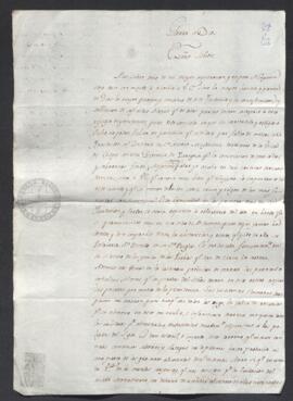 Carta del Abad de Trapa a Francisco de Saavedra, solicitando una ayuda para su comunidad