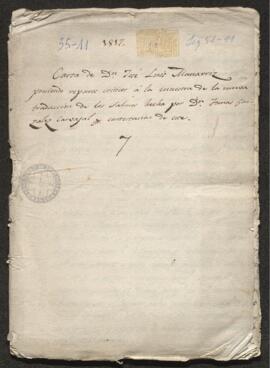 Carta de José Luis Munarriz a Tomás González Carvajal, criticando la traducción de los salmos hec...
