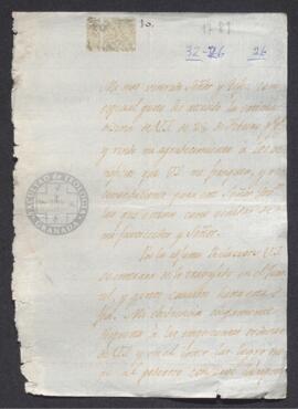 Carta de José de Fariñas a Francisco de Saavedra, sobre asuntos militares
