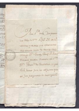 Carta de José María Chacón a José Antonini en la que informa haber remitido una carta a Francisco...