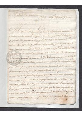 Carta de Bernardo Linauz a Francisco de Saavedra sobre el crédito concedido a la Corona por la Co...