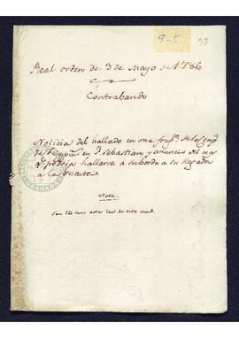 Real Orden de José de Gálvez al intendente de Caracas, Francisco Saavedra, alertándole de la dete...