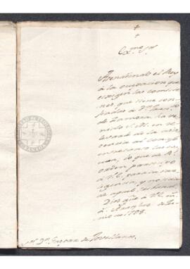 Real Orden, por la que se notifica s Gaspar de Jovellanos de la licencia concedida a Juan Francis...