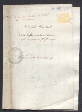 Real Orden de José de Gálvez al intendente de Caracas, Francisco de Saavedra, con el nombramiento...