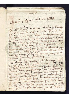 Carta de Pedro de Vera a Francisco de Saavedra comentando algunas noticias de la época