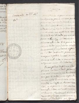 Carta particular de Juan Álvarez Posadilla a Francisco de Saavedra, sobre asuntos relativos a la ...