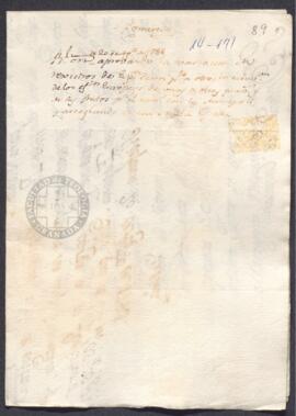 Real Orden de José de Gálvez al intendente de Caracas, Francisco de Saavedra, aprobando su determ...