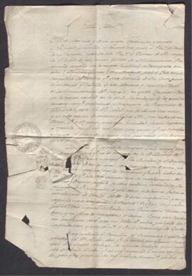 Carta de Patricio de la Torre a Francisco de Saavedra, dando cuenta de su comisión a Marruecos pa...