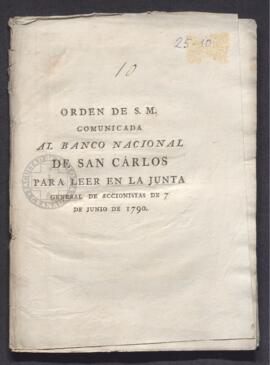 Reales ordenes y resoluciones de S.M. sobre la representación de 28 de abril de 1790, hecha por l...