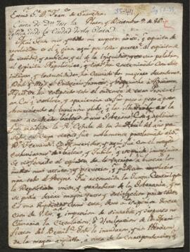 Carta de José de la Iglesia a Francisco de Saavedra, sobre los prolegómenos de la independencia e...