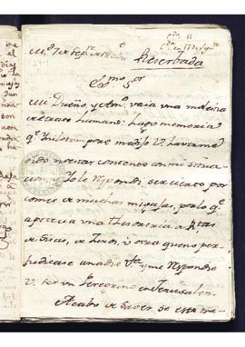 Carta de Diego Paniagua a Francisco de Saavedra, relativa a asuntos de Real Hacienda
